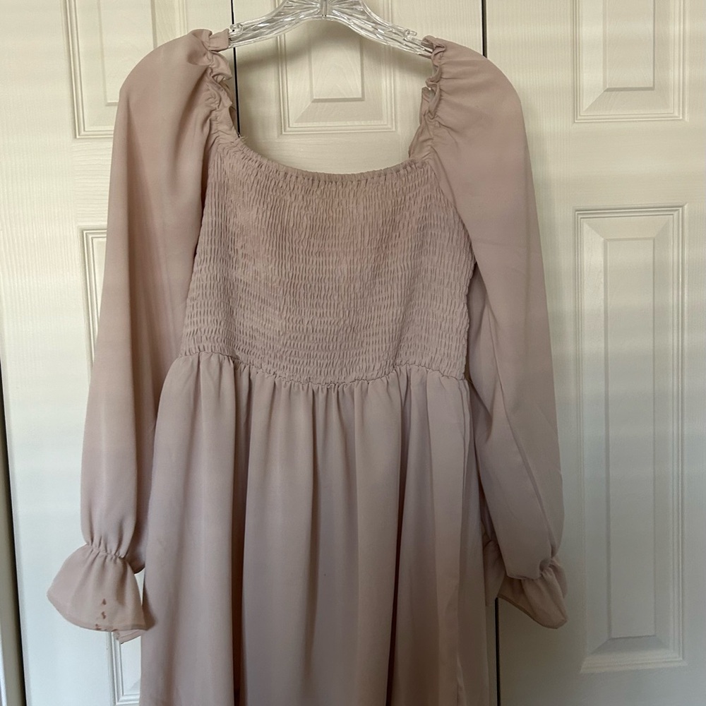 Elegant Blush Midi Dress